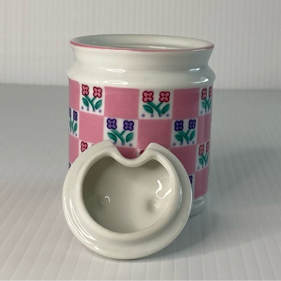 VTG Sigma The Tastesetter Pink Flowers Jam Jar with lid Made In Japan - Picture 2 of 8